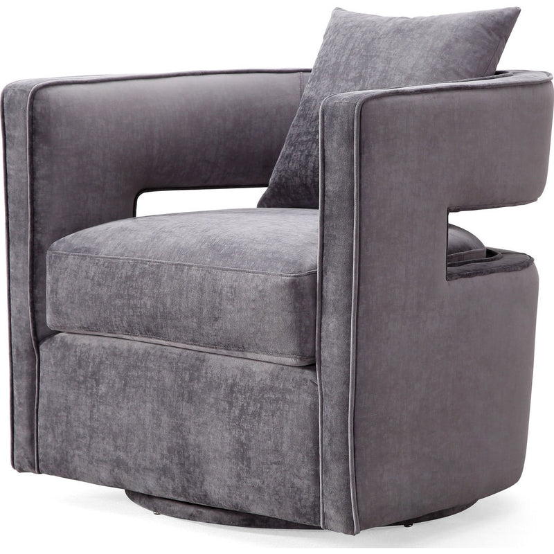 TOV Furniture Kennedy Swivel Chair | Grey- TOV-L6125