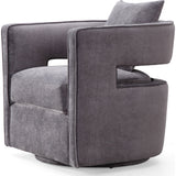 TOV Furniture Kennedy Swivel Chair | Grey- TOV-L6125
