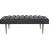 TOV Furniture Jax Velvet Bench | Grey- TOV-O106