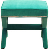 TOV Furniture Reese Velvet Ottoman | Green TOV-O17-Green