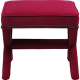 TOV Furniture Reese Velvet Ottoman | Pink TOV-O17-Pink