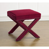 TOV Furniture Reese Velvet Ottoman | Pink TOV-O17-Pink