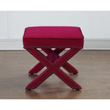 TOV Furniture Reese Velvet Ottoman | Pink TOV-O17-Pink