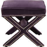TOV Furniture Reese Velvet Ottoman | Purple TOV-O17-Purple