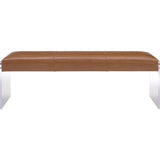 TOV Furniture Envy Leather/Acrylic Bench | Brown TOV-O28