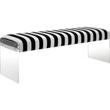 TOV Furniture Envy Paris Velvet/Acrylic Bench | Black/White TOV-O29