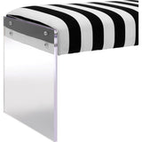TOV Furniture Envy Paris Velvet/Acrylic Bench | Black/White TOV-O29
