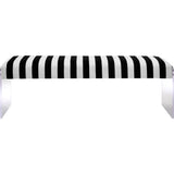 TOV Furniture Envy Paris Velvet/Acrylic Bench | Black/White TOV-O29