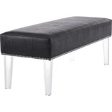 TOV Furniture Stella Croc Acrylic Bench | Grey TOV-O31