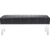 TOV Furniture Stella Croc Acrylic Bench | Grey TOV-O31