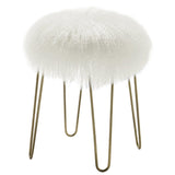 TOV Furniture Zelda Sheepskin Bench | White TOV-O34