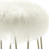 TOV Furniture Zelda Sheepskin Bench | White TOV-O34