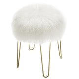 TOV Furniture Zelda Sheepskin Bench | White TOV-O34
