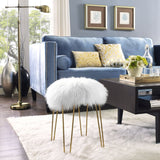 TOV Furniture Zelda Sheepskin Bench | White TOV-O34