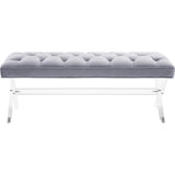 TOV Furniture Claira Lucite Bench | Grey TOV-O37