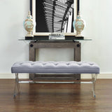 TOV Furniture Claira Lucite Bench | Grey TOV-O37
