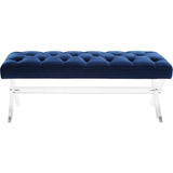 TOV Furniture Claira Lucite Bench | Navy TOV-O38