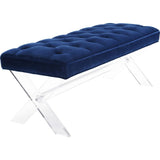 TOV Furniture Claira Lucite Bench | Navy TOV-O38