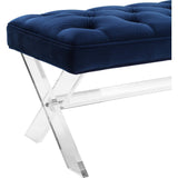 TOV Furniture Claira Lucite Bench | Navy TOV-O38