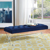 TOV Furniture Claira Lucite Bench | Navy TOV-O38