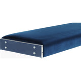 TOV Furniture Envy Velvet/Acrylic Bench | Blue TOV-O55