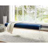 TOV Furniture Envy Velvet/Acrylic Bench | Blue TOV-O55