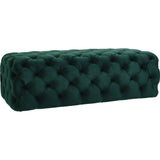 TOV Furniture Kaylee Jumbo Velvet Ottoman | Green TOV-O66