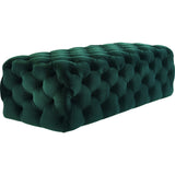 TOV Furniture Kaylee Jumbo Velvet Ottoman | Green TOV-O66