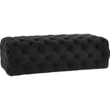 TOV Furniture Kaylee Jumbo Velvet Ottoman | Black TOV-O67