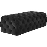 TOV Furniture Kaylee Jumbo Velvet Ottoman | Black TOV-O67