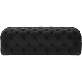 TOV Furniture Kaylee Jumbo Velvet Ottoman | Black TOV-O67