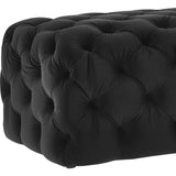 TOV Furniture Kaylee Jumbo Velvet Ottoman | Black TOV-O67