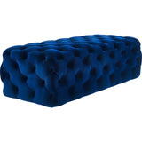 TOV Furniture Kaylee Jumbo Velvet Ottoman | Navy TOV-O68