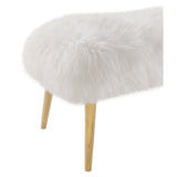 TOV Furniture Churra Sheepskin Bench | White