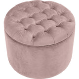 TOV Furniture Queen Velvet Storage Ottoman | Blush- TOV-OC146