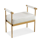 TOV Furniture Diva Eco-Leather Bench | White TOV-OC3714