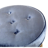 TOV Furniture Layla Shimmery Velvet Ottoman | Blue TOV-OC3716