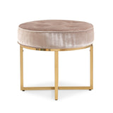 TOV Furniture Layla Velvet Ottoman | Grey TOV-OC3717