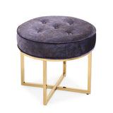 TOV Furniture Layla Ottoman | Peacock TOV-OC3718