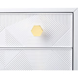 TOV Furniture Mila Lacquer Side Table | Matte White- TOV-OC4103