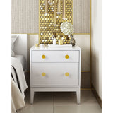 TOV Furniture Mila Lacquer Side Table | Matte White- TOV-OC4103