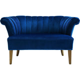 TOV Furniture Iris Velvet Settee | Navy- TOV-S102