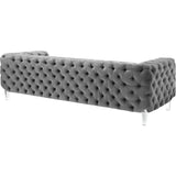 TOV Furniture Celine Velvet 108" Sofa | Grey- TOV-S132
