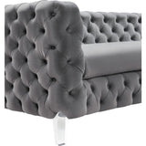 TOV Furniture Celine Velvet 108" Sofa | Grey- TOV-S132