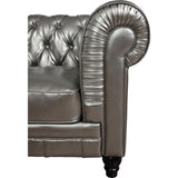 TOV Furniture Zahara Leather Sofa | Silver- TOV-S24