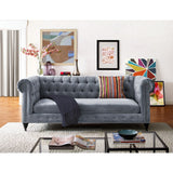 TOV Furniture Hanny Velvet Sofa | Grey- TOV-S48
