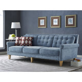 TOV Furniture Jonathan Velvet Sofa | Blue- TOV-S75