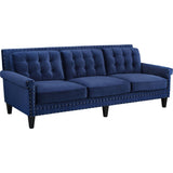 TOV Furniture Jonathan Velvet Sofa | Navy- TOV-S77