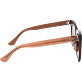 DIFF Eyewear Kaia Sunglasses | Dark Taupe Crystal + Brown Gradient Lens