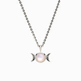 Awe Inspired Triple Moon Charm Necklace | Gold/Standard Cable Chain